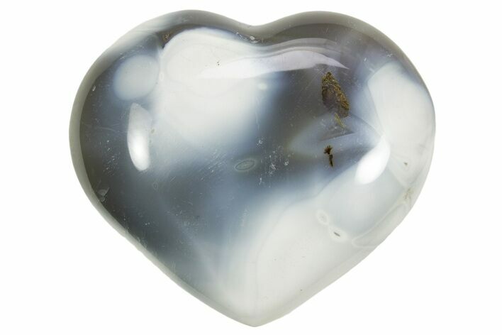 Polished Banded Agate Heart - Madagascar #249160
